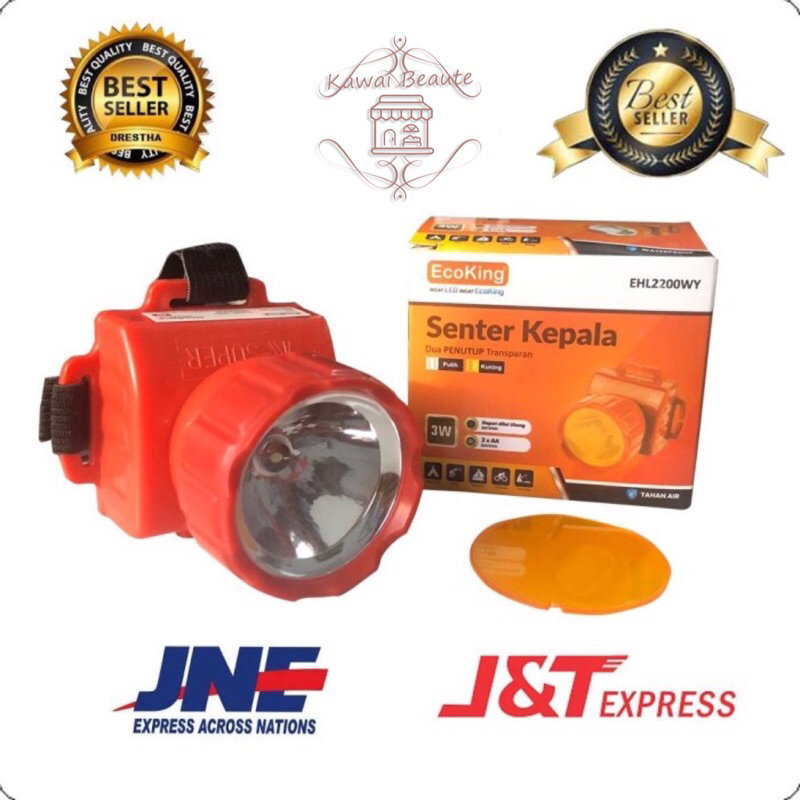 Ecoking Senter Kepala 3W 2200WY / 2221WY / 2248WY 20W+5W Head Lamp