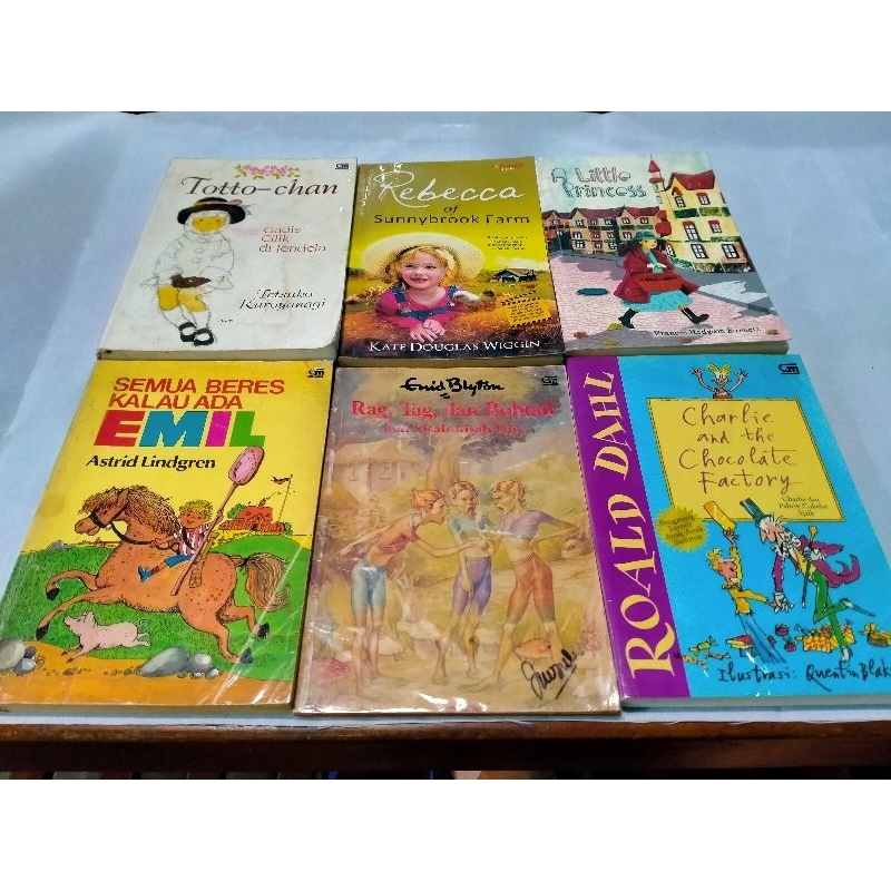 TOTTO CHAN GADIS CILIK DI JENDELA-TETSUKO KUROYANAGI,REBBECA OF SUNNYBROOK FARM-KATE DOUGLAS,A LITTL