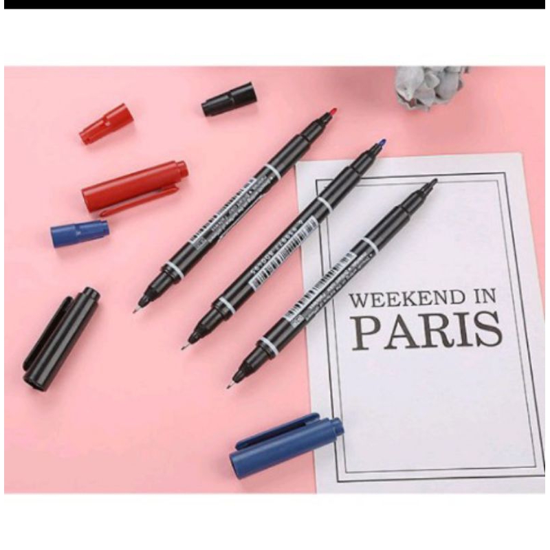 

spidol kecil twins dua sisi permanent