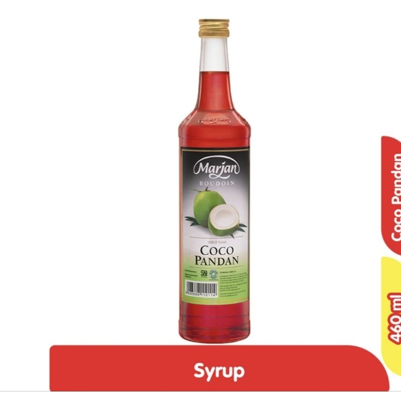 Marjan coco pandan 460 ml sirup syrup marjan boudion
