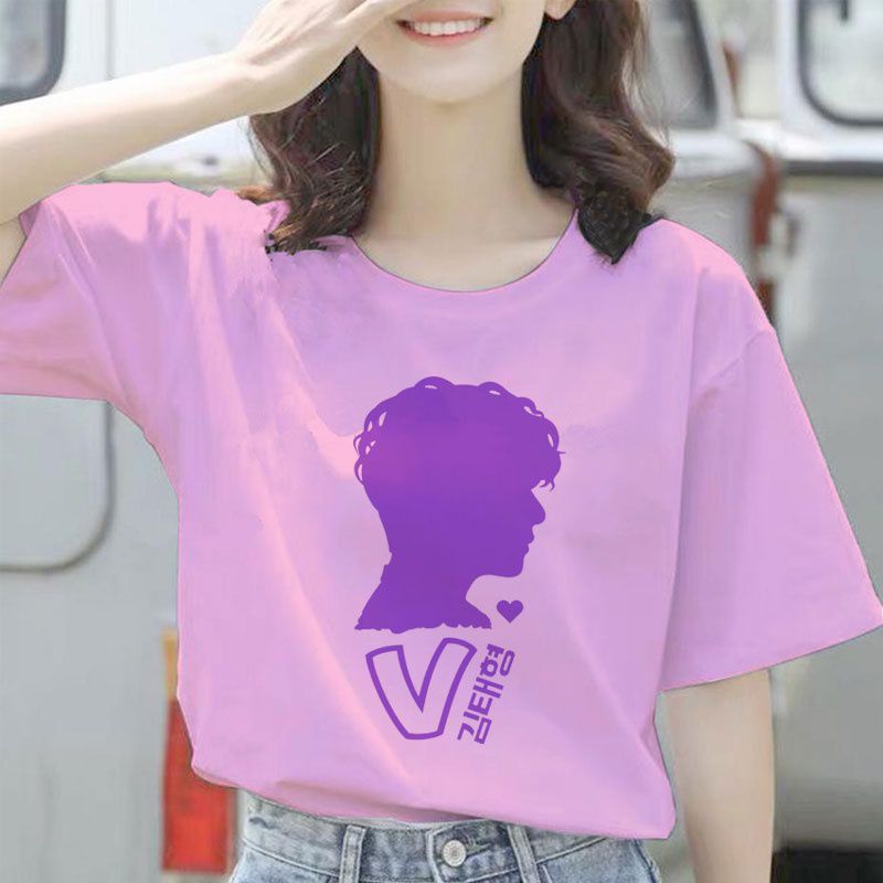 Baju kaos oversize wanita korea baju kaos atasan bts taehyung bts collection T shirts bts army