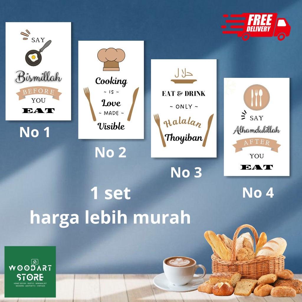 (BISA COD) HIASAN DINDING DAPUR WARNA PUTIH WALL DECOR KITCHEN CAFE VINTAGE PAJANGAN DINDING RUANG M
