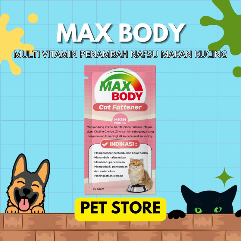 Suplemen Penggemuk Kucing MAX BODY CAT penambah nafsu makan