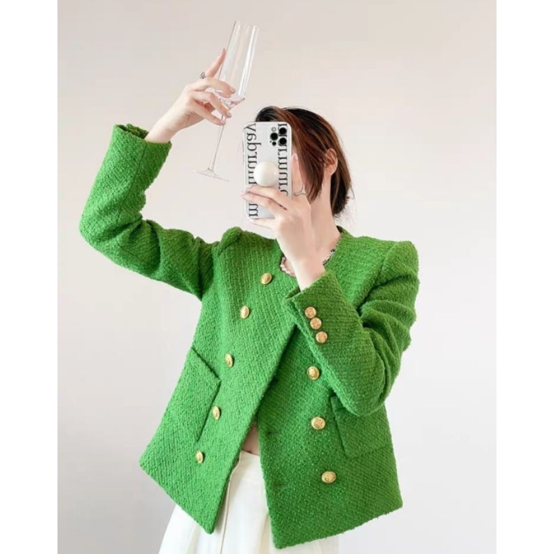 VN MONIA TWEED BLAZER / PREMIUM OUTER CARDIGAN TWEED WANITA BLAZER