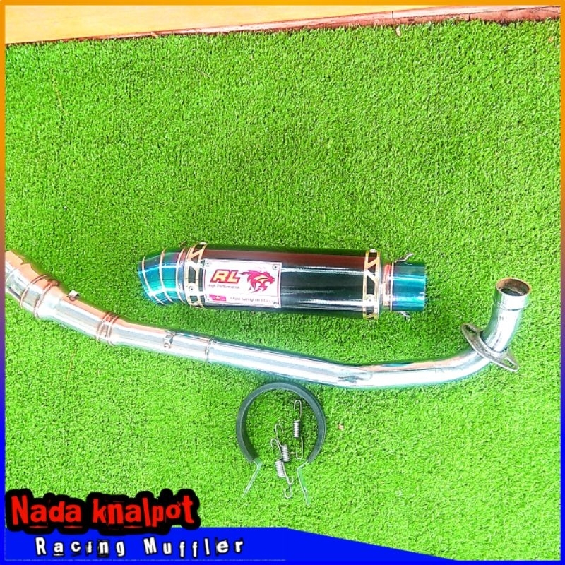 Knalpot Recing RedLeo D50mm pnp jupiter z / supra x125 / Blade 125 / karisma / smash / shogun dll