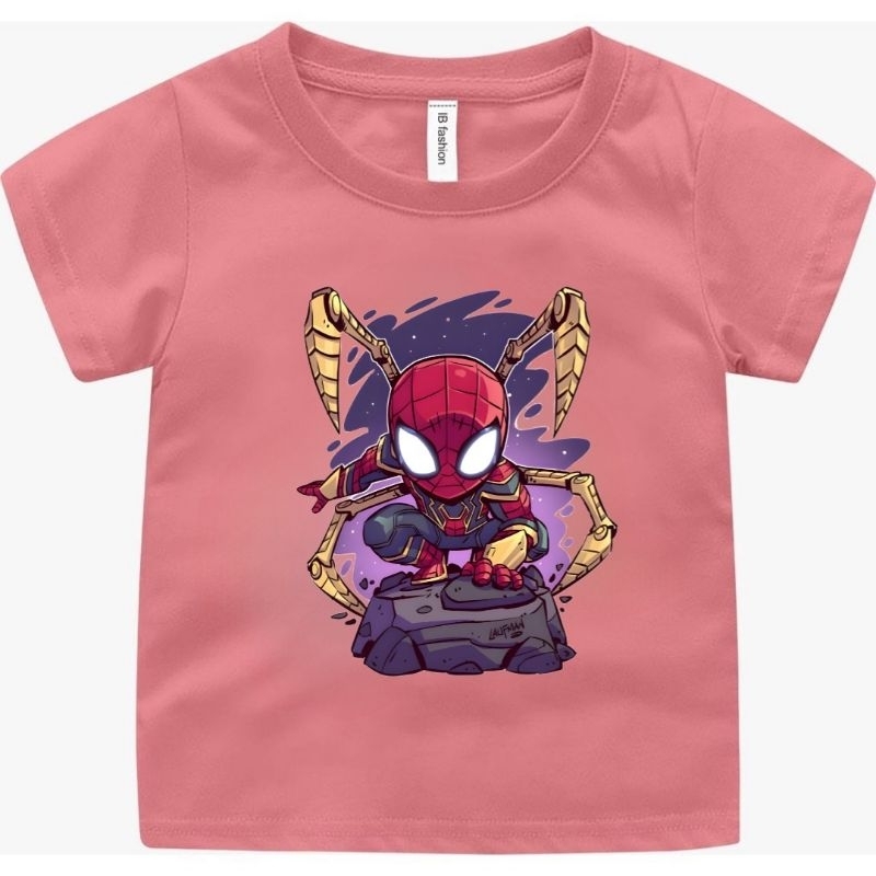 (Dunia.Oblong) Kaos Anak Laki Laki &amp; Perempuan Amazing Spider Kaos Anak Unisex Usia 2-10 Tahun Baju Anak Cowok