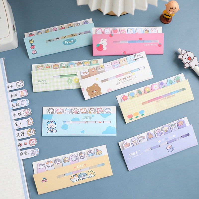 

120 Lembar Sticky Notes Motif Kartun Binatang Kawaii