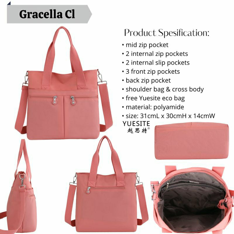 TAS YUESITE GRACELLA FASHION WANITA SHOULDERS BAG SELEMPANG CYUTEBAGS