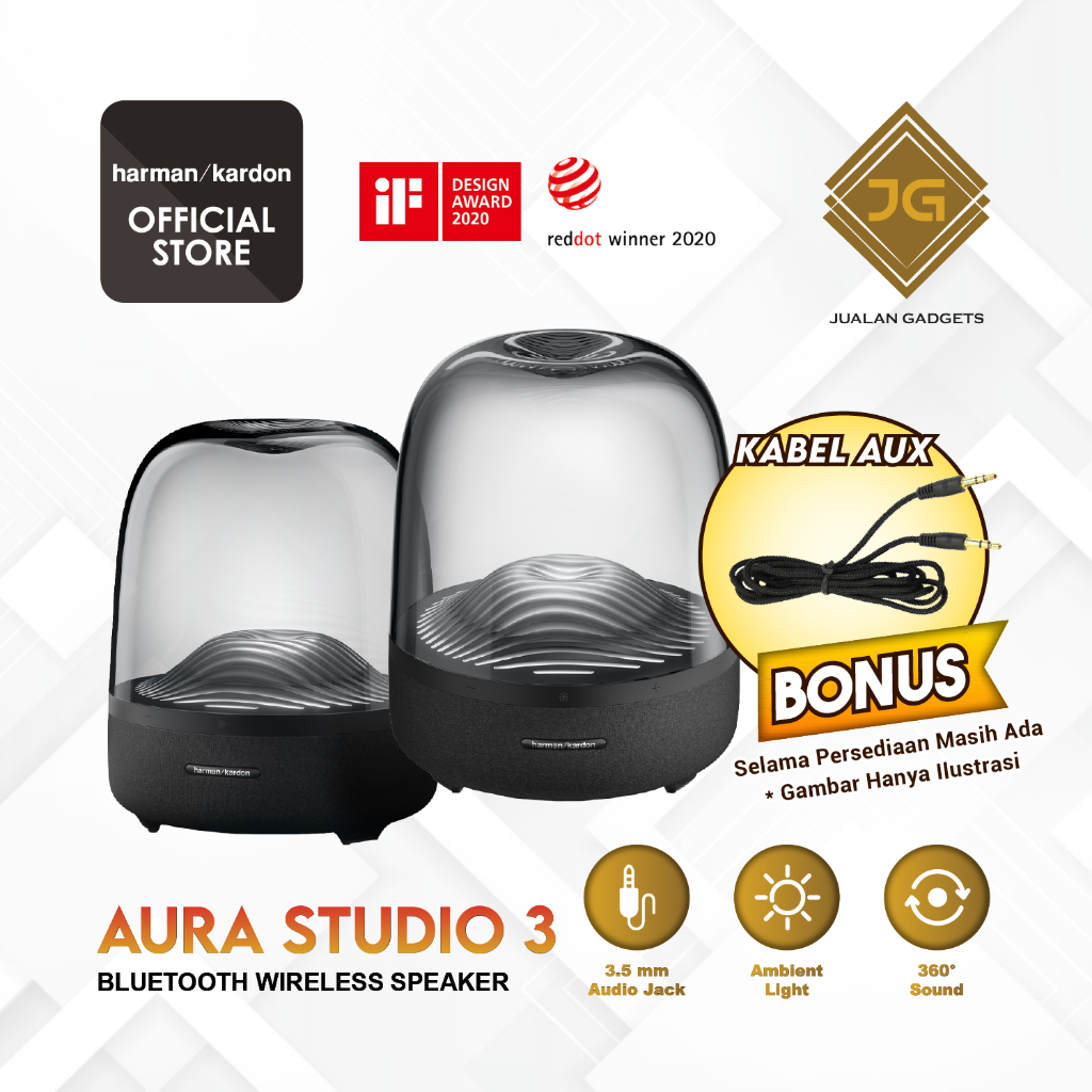 Aura Studio 3 Wireless Bluetooth Speaker Harman Kardon - Garansi Resmi