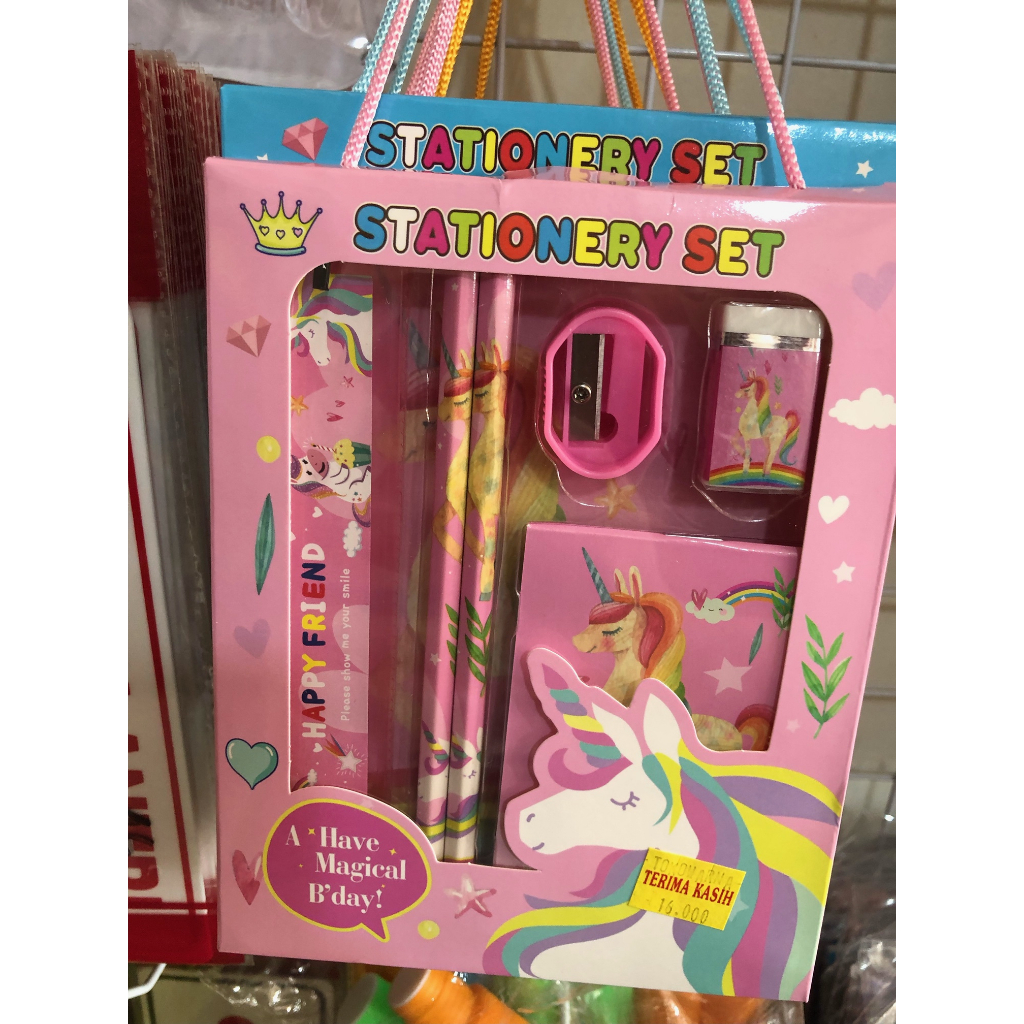 

Set Stationery paket alat tulis anak cocok untuk souvenir atau hadiah ulang tahun anak set alat tulis paket ulang tahun birthday anak study