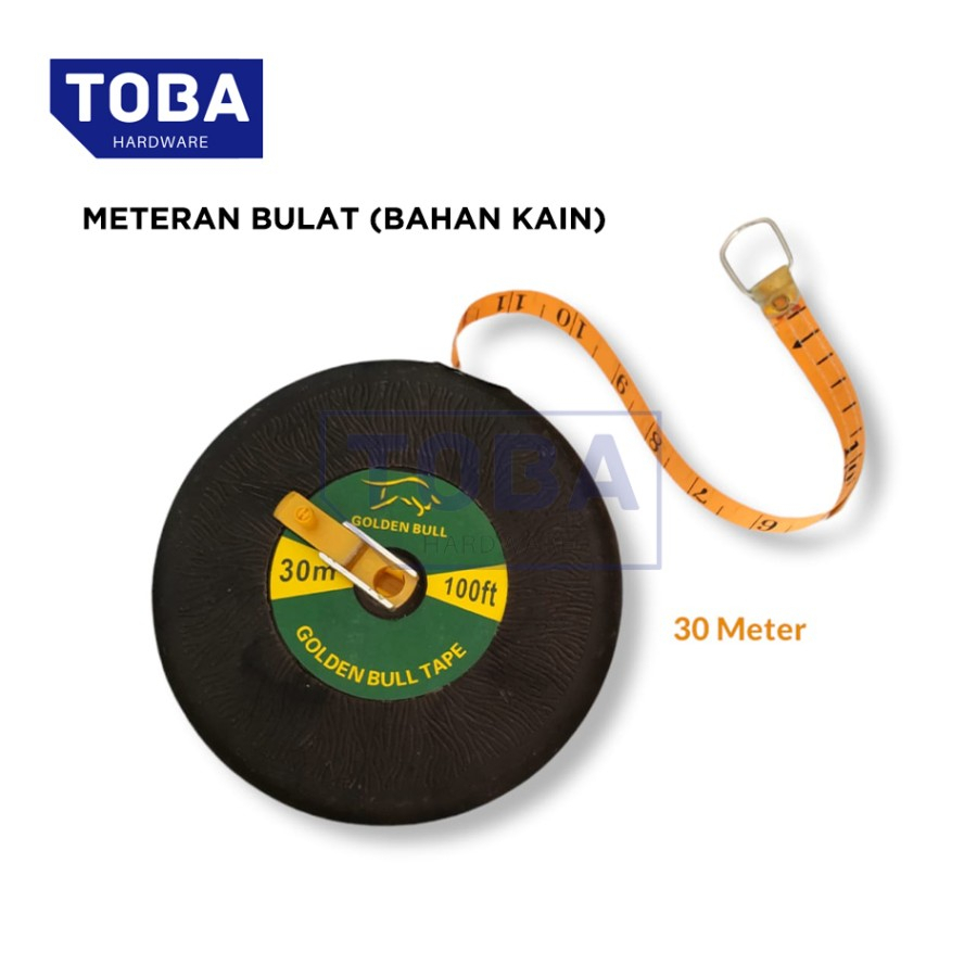Meteran Bulat 30 Meter / Meteran Roll Tanah Kain 30M