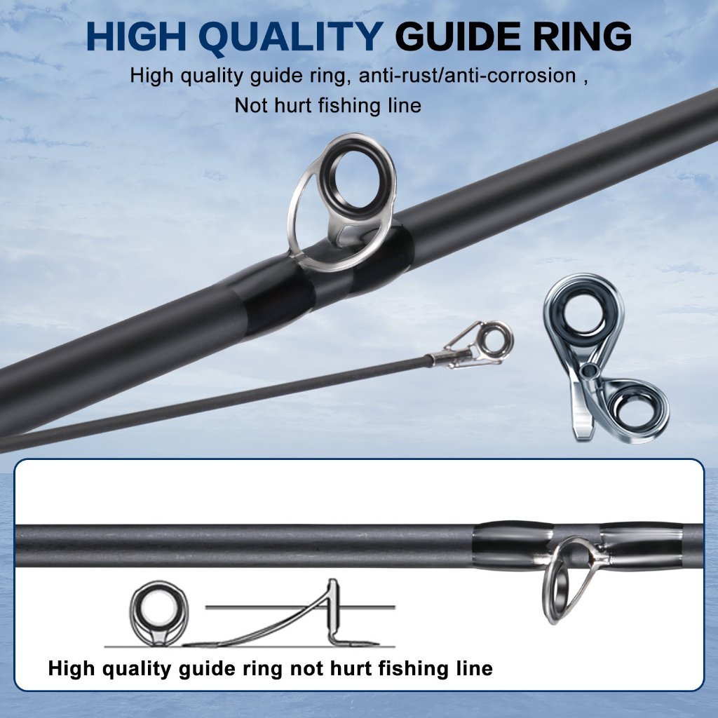 Sougayilang Joran Pancing  1.8M Spinning/Casting Fishing Rod Carbon Fibre 2 Seksi Solid Tip Carbon Fibre Rod Rod Joran Pancing Ultralight Joran Pancing Spinning Casting Murah Joran Pancing