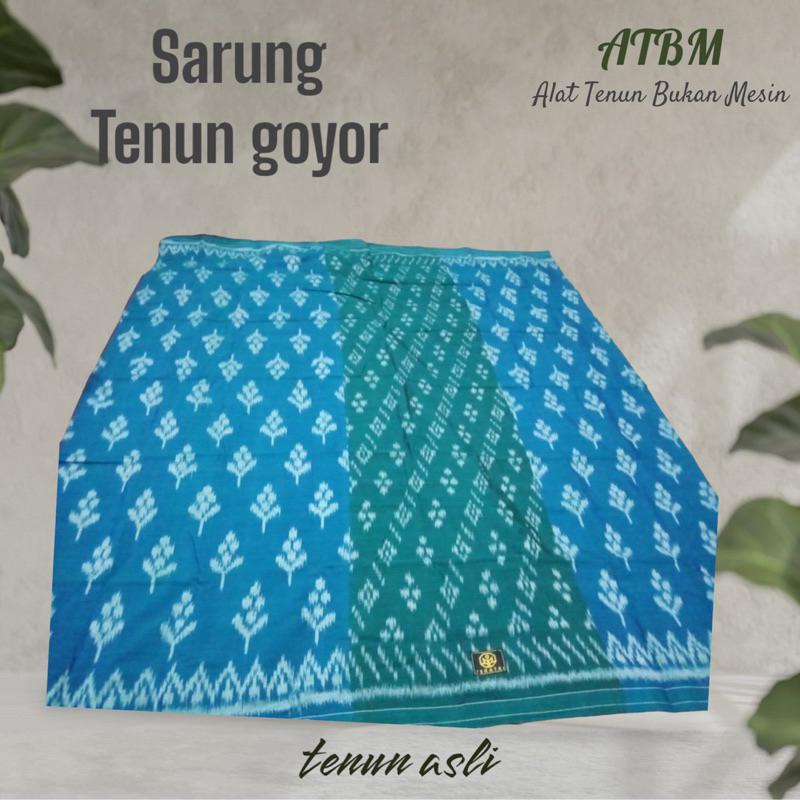 Sarung tenun goyor jahit tengah asli-ATBM Alat Tenun Bukan Mesin-motiv khas Bali loloan