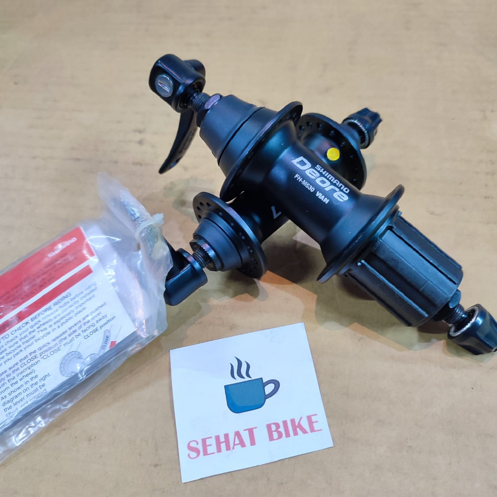 Hub Free hub Sepeda Shimano Deore M530 32Hole V-Brake Black