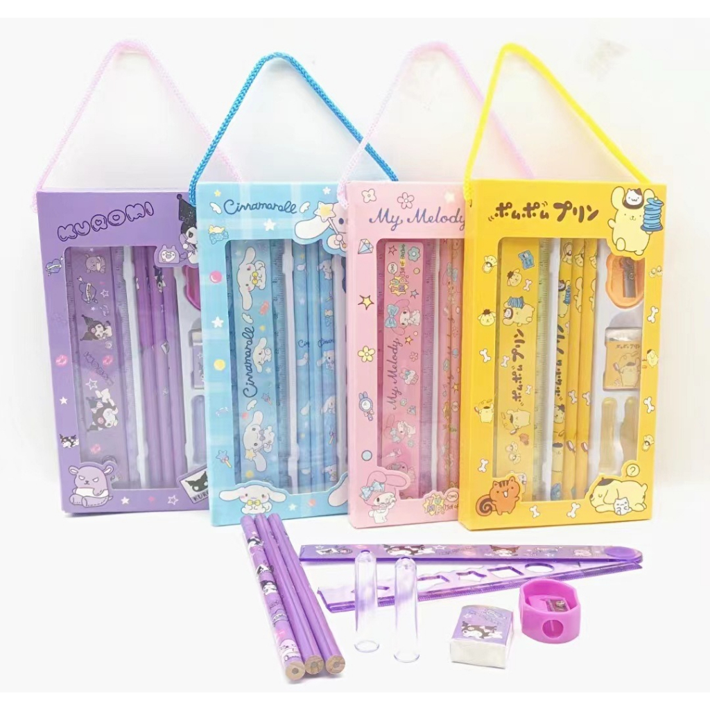 5 IN 1 SET ALAT TULIS SANRIO SET ALAT TULIS SEKOLAH SANRIO ALAT TULIS SEKOLAH LUCU SET PENSIL CINAMOROL SET PENSIL KUROMI SET PENSIL SANRIO KADO ULANG TAHUN ANAK KADO ULANG TAHUN KADO LUCU @banyak