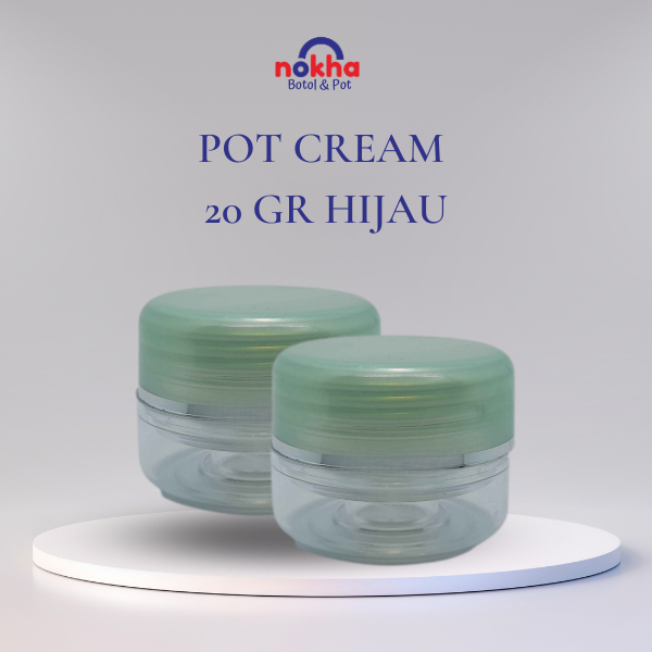 Pot Cream 20 Gr Hijau - Bening Pot Hijau Bening 20 Gr Pot Cream 20GR Hijau Pot Plastik Pot Kosmetik 