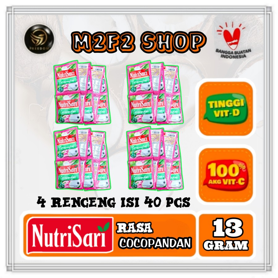 

NutriSari Minuman Serbuk Cocopandan Sachet - 13 gr (Kemasan 4 Renceng)