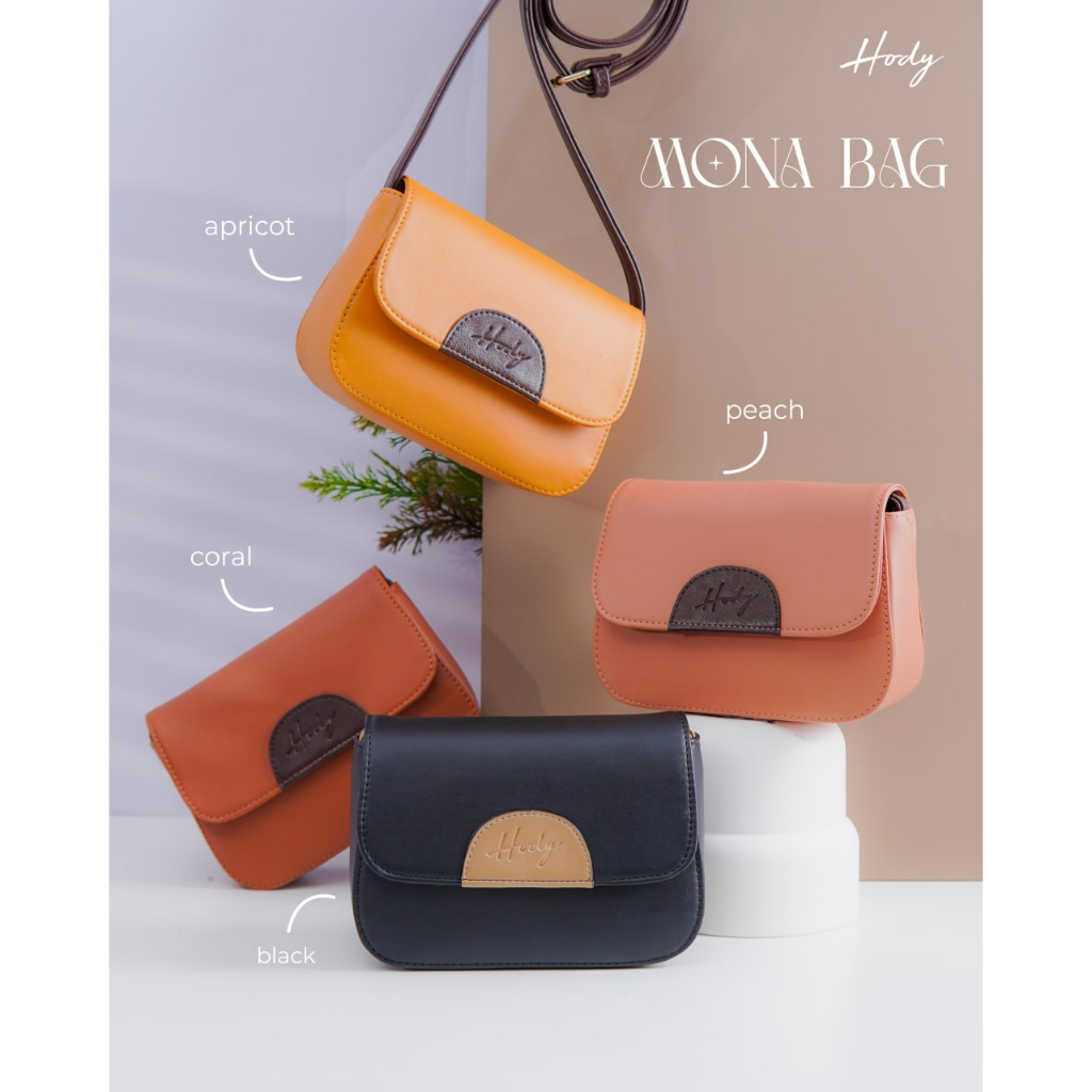 Tas Wanita Selempang HODY Mona Bag Apricot Sling Bag Slempang Premium