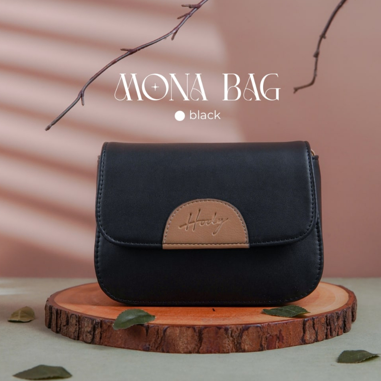 Tas Wanita Selempang HODY Mona Bag Black Hitam Sling Bag Slempang Premium