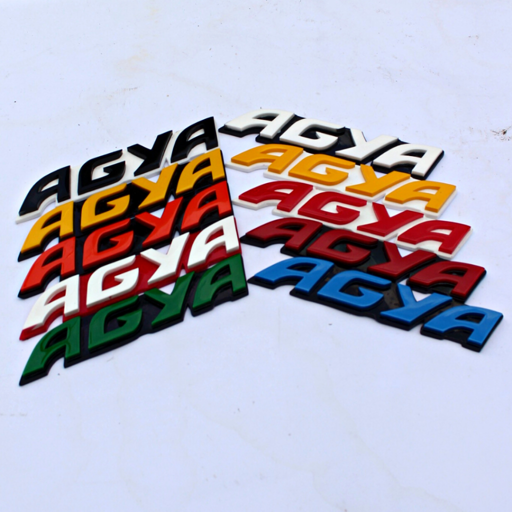 EMBLEM MODIFIKASI MOBIL AGYA TIMBUL 3 DIMENSI / EMBLEM VARIASI AKSESORIS MOBIL