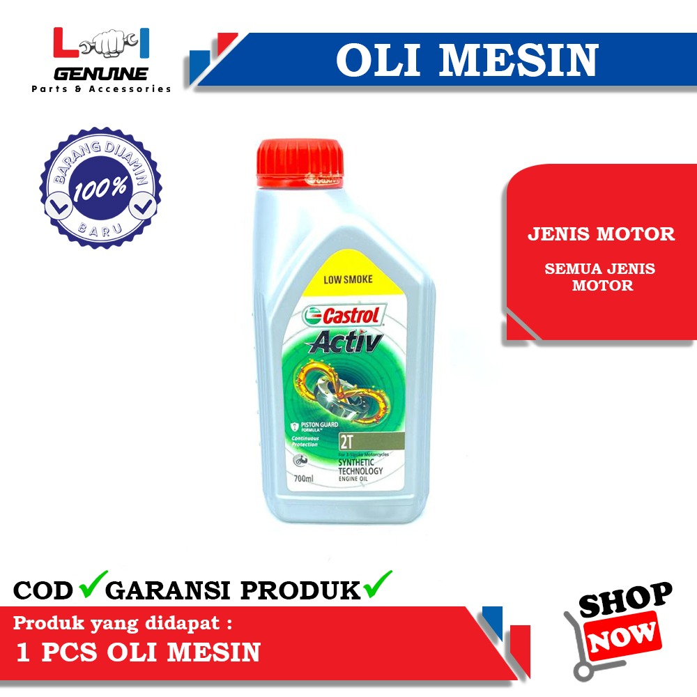 -LOI- OLI SAMPING CASTROL 2T 700ML ACTIVE SYNTHETIC TECHNOLOGY