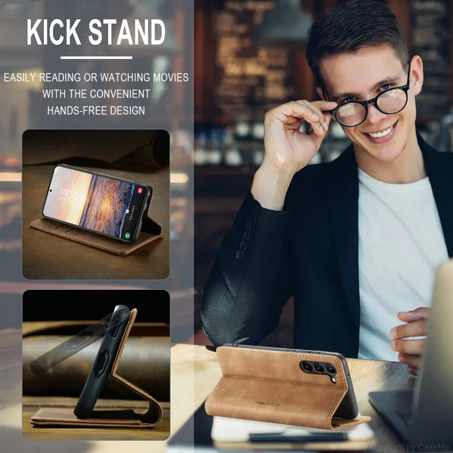 SAMSUNG A21S - LEATHER FLIP WALLET CASE DOMPET MAGNETIC COVER