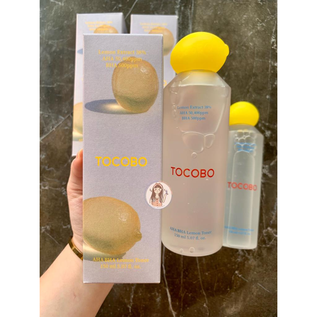 EXP 2025 TOCOBO AHA BHA LEMON TONER 150ml BRIGHTENING EXFOLIATING TONER