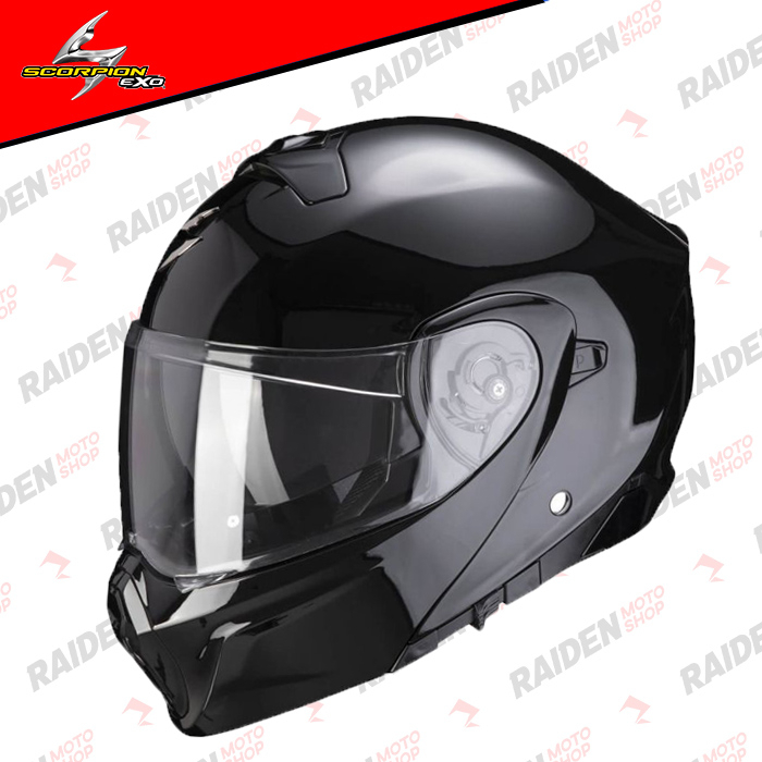 SCORPION EXO-930 GLOSS BLACK MODULAR HELMET