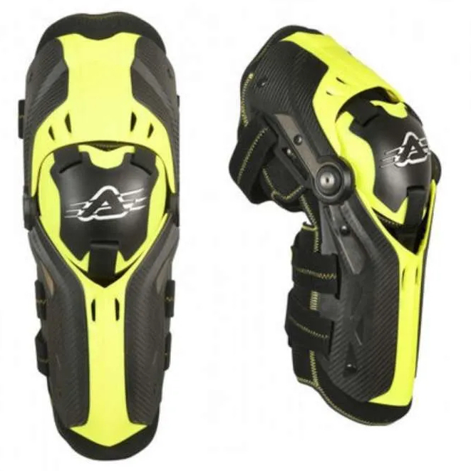 ACERBIS GORILLA KNEE GUARDS - BLACK YELLOW FLOU / PELINDUNG LUTUT