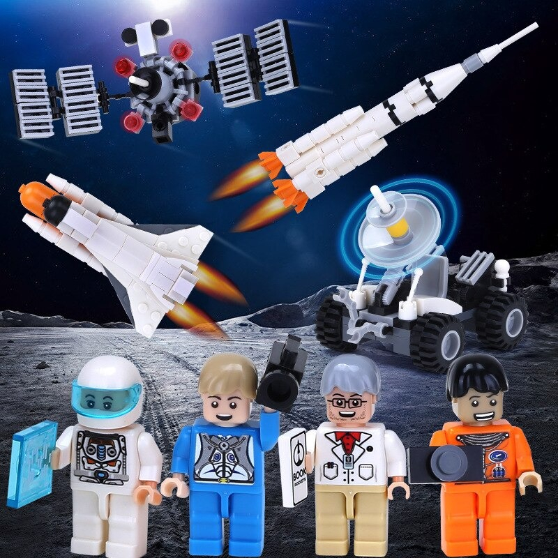 [Ready]Nano Block Brick Rocket Kotak Pesawat Ulang-alik Peluncuran Roket 3DPuzzle Mainan Balok Susun BLOCK EDUKASI ANAK MODEL PILOT