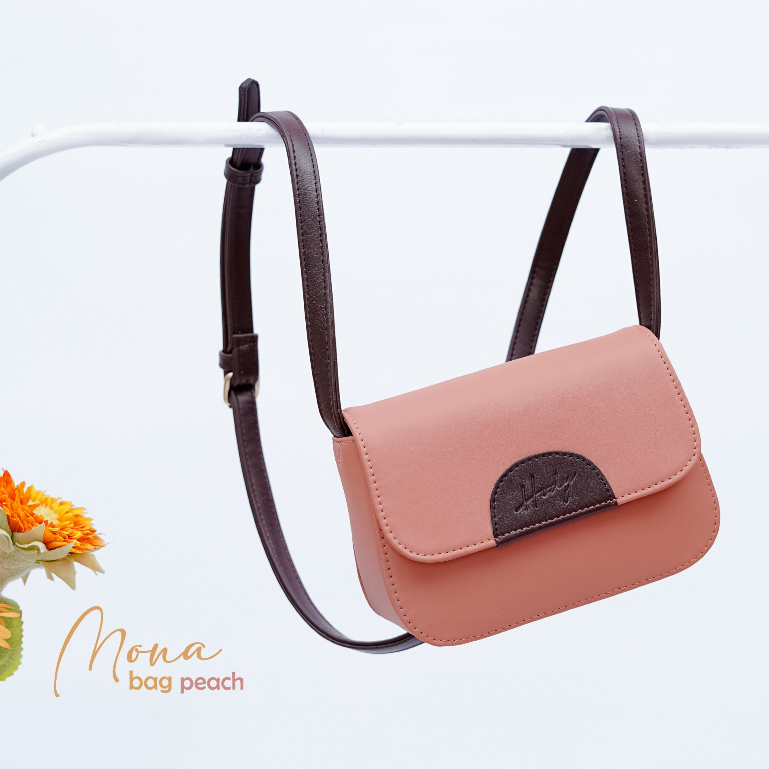 Tas Wanita Selempang HODY Mona Bag Peach Sling Bag Slempang Premium