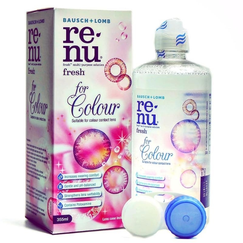 Cairan Softlen RENU COLOUR RENU PINK Air Soflens Lensa Warna uk.355ml