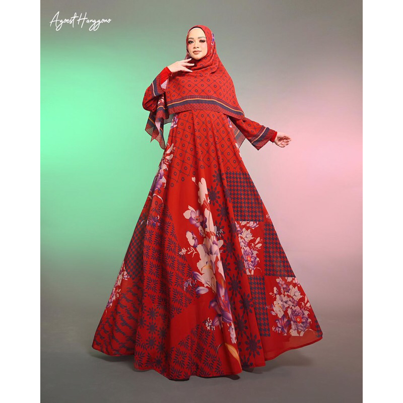 Magnolia syar'i Agoest Hanggono| Syari AH| Dress Syari| edisi EID|