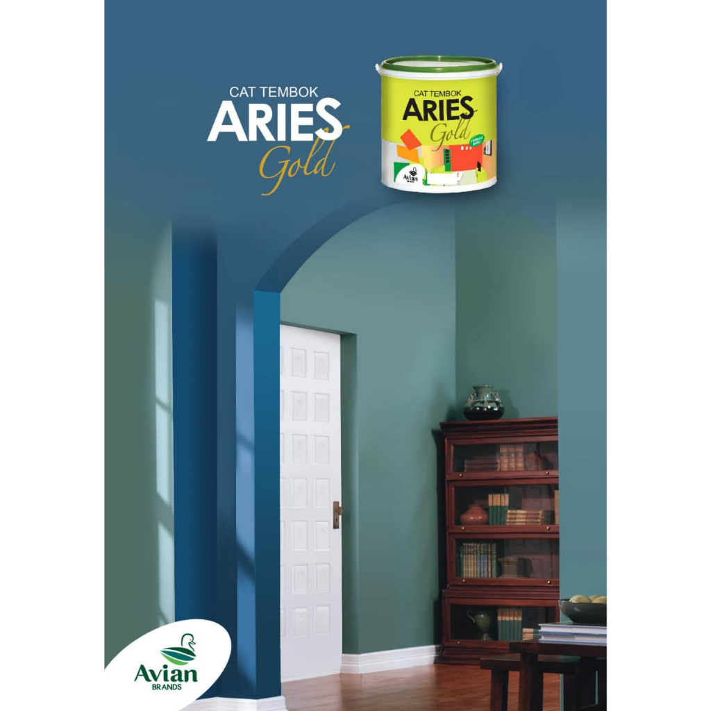 Aries Gold Galon 4.5kg Cat Tembok Dinding Plafon Interior - 502 Apple Green