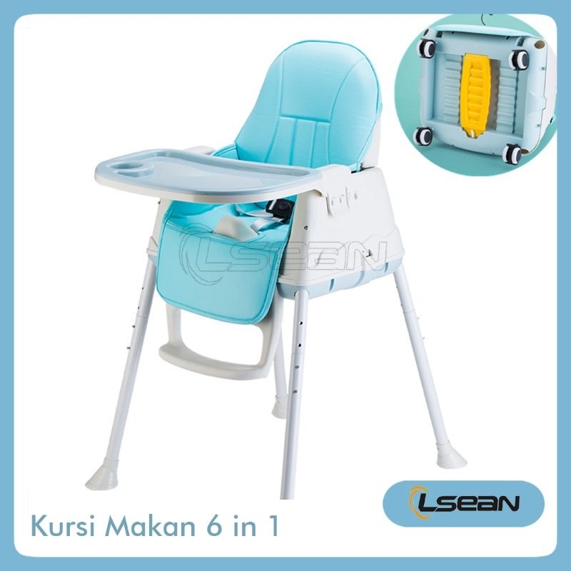 KURSI MAKAN BAYI BALITA 6 in 1 BABY DINING CHAIR COVERTIBLE SEAT MULTIFUNGSI