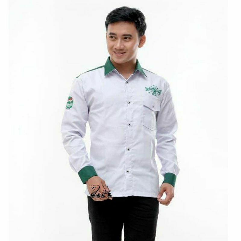 KEMKO NU /KEMEJA KOKO NAHDLATUL ULAMA /BAJU KOKO PRIA / Kemeja koko NU doble kerah | kerah dobel | b