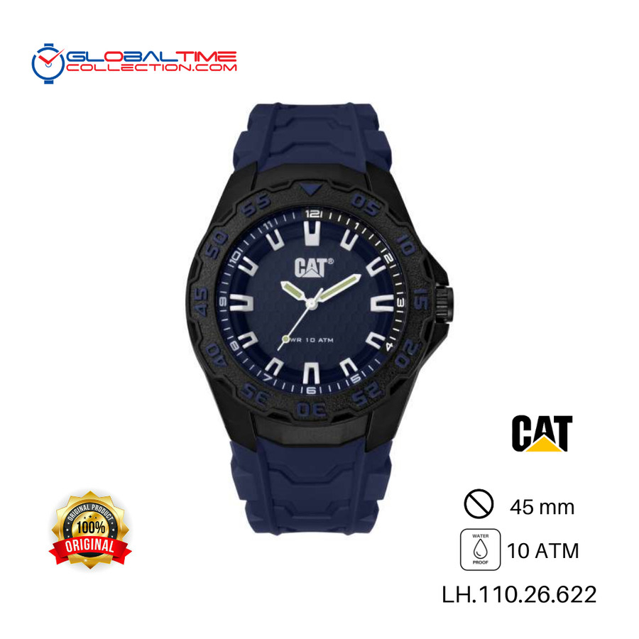 Jam Tangan Pria Caterpillar LH.110.26.622 Karet Biru Navy Original