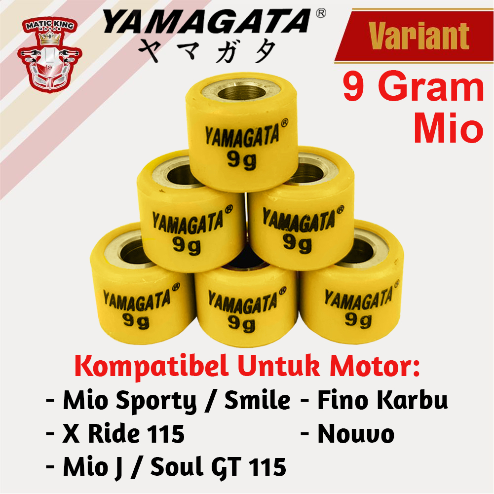 Roller racing Mio sporty smile soul J GT X Ride Fino Nouvo 110 115 Karbu Yamagata 7 gram 8 gram 9 gram 10 gram 11.5 gram