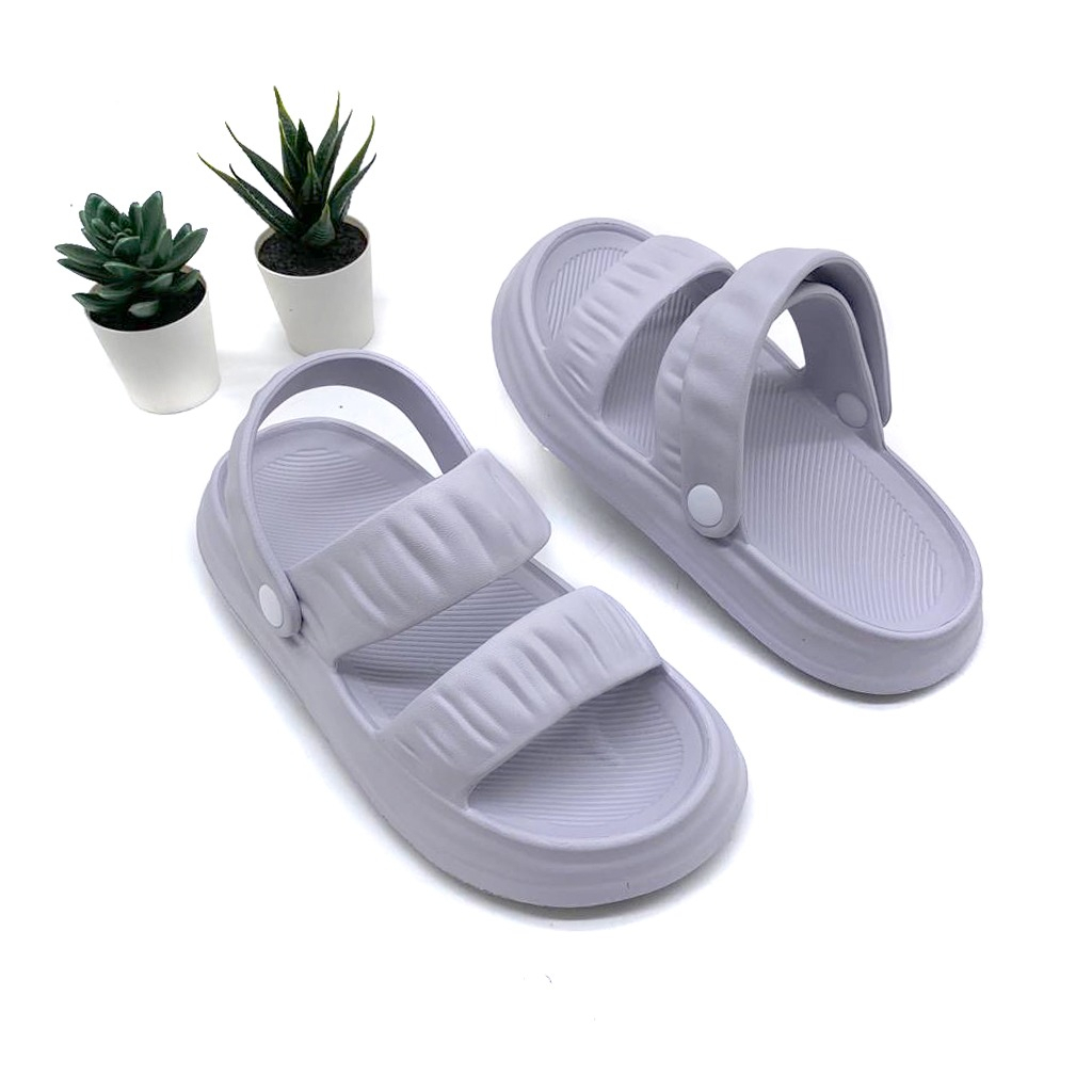 Sandal Wanita Sandal Selop Jelly Karet Rumahan Korean Style Empuk Elastis Model Tali Belakang Terbaru