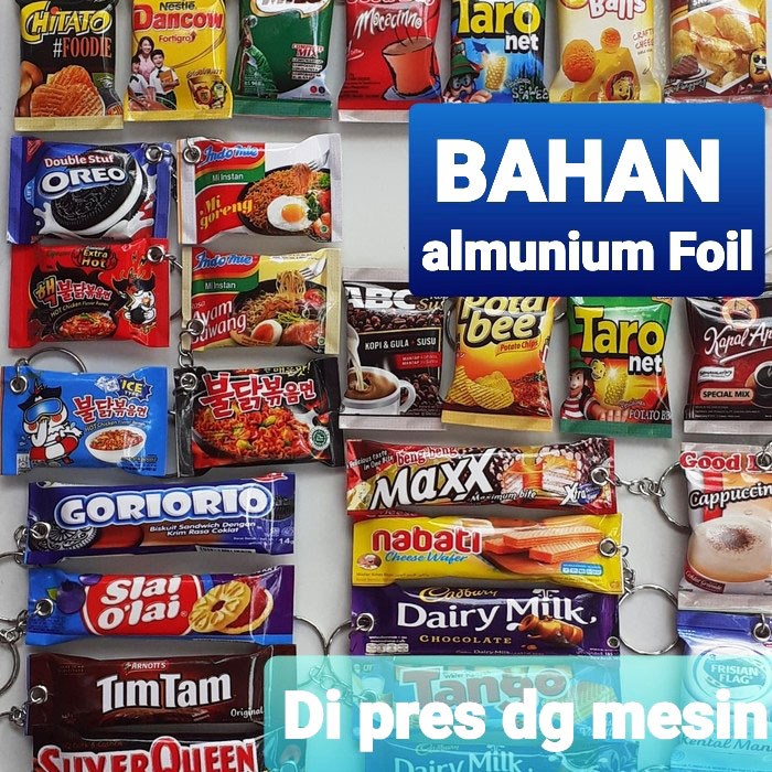 Gantungan Kunci / GANCI UNIK Miniatur Snack / Makanan Ringan