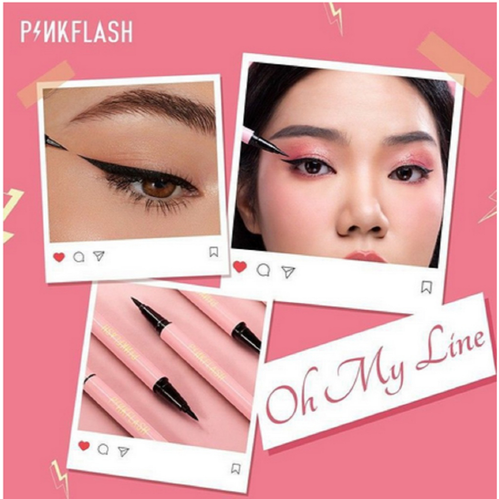 PINKFLASH Waterproof Easy Liner / Eyeliner / Pinkflash OhMyLine Liquid Eyeliner Evenly Pigmented Long Lasting Waterproof Black