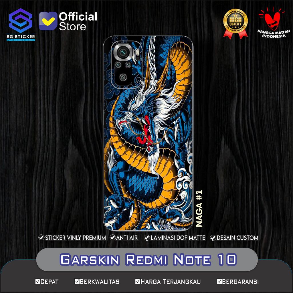 Garskin Redmi Note 10 Skin Gadget Motif Naga
