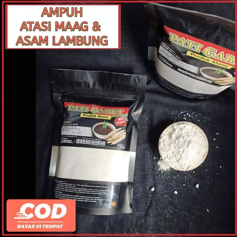 

Tepung Pati Garut, saripati umbi garut, obat maag & asam lambung alami