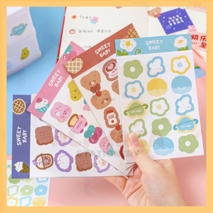 

[ALPHACA] Sticker Set 3 in 1 Sweet Baby Journaling Lucu Aesthetic Korean Style