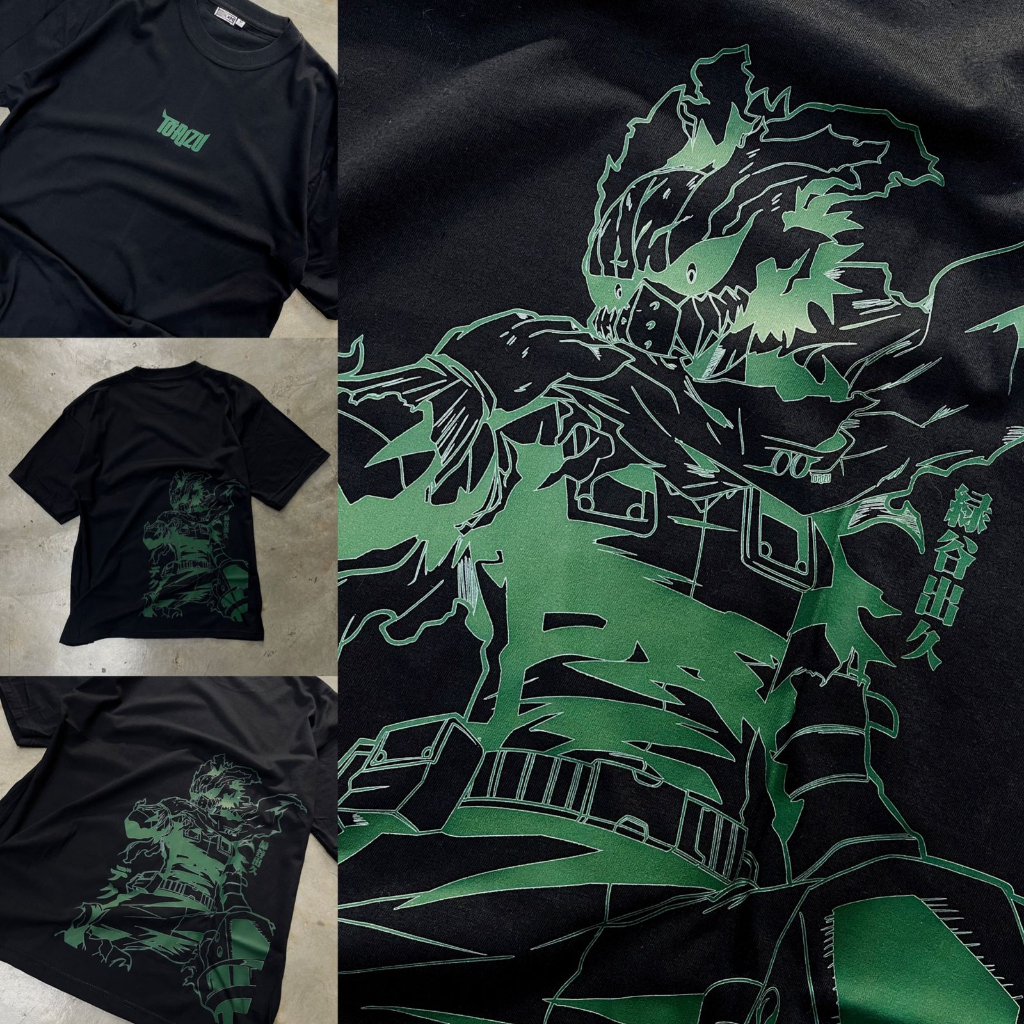 TORIZU Tshirt Epsilon Deku Black Anime Manga Boku No Hero Izuku Midoriya BNHA My Hero Academia Premium Unisex