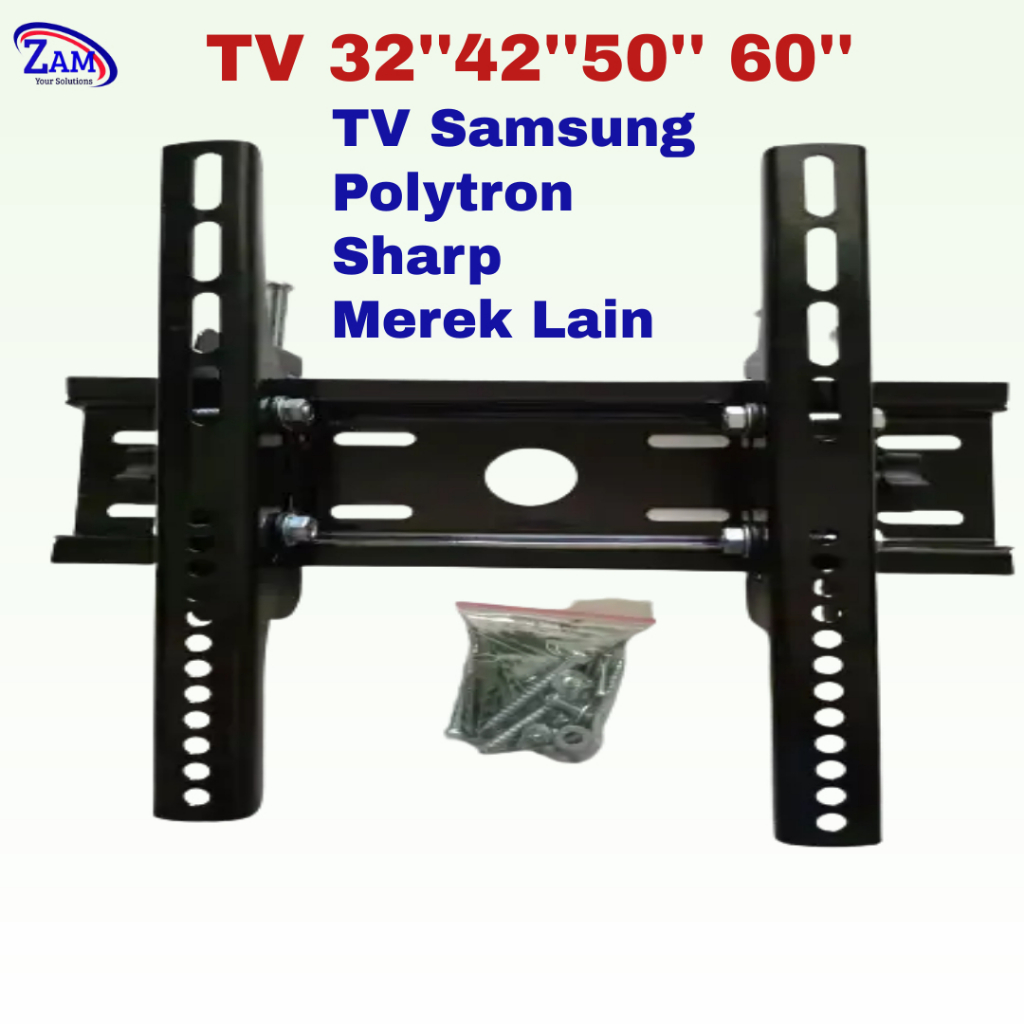 Pasti Cocok Bracket TV 55 , 50 , 43 , 32 17 inchi Breket Samsung Polytron sharp coocaa LG Panasonic 