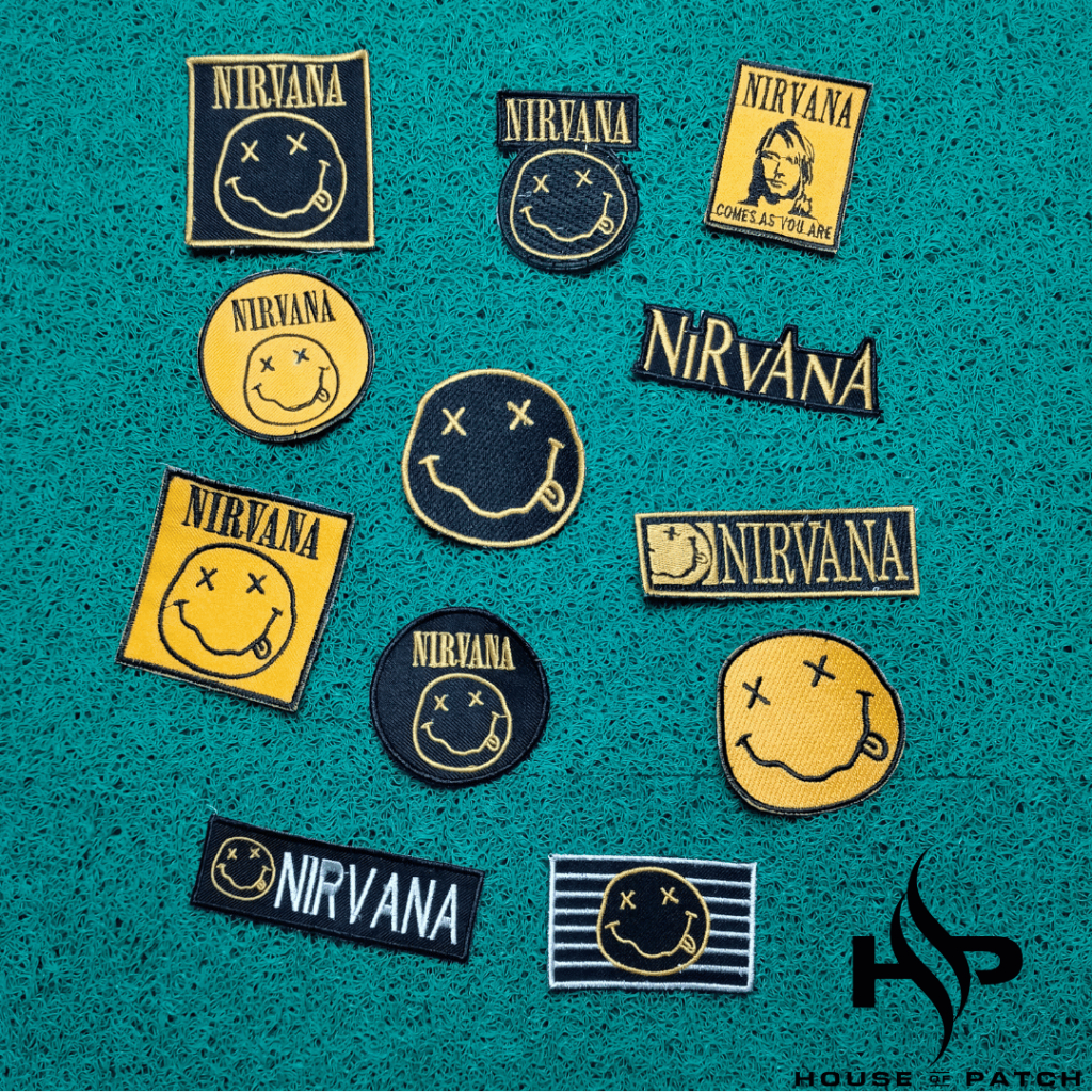 PATCH BORDIR EMBLEM BORDIR PATCH MUSIK BAND NIRVANA