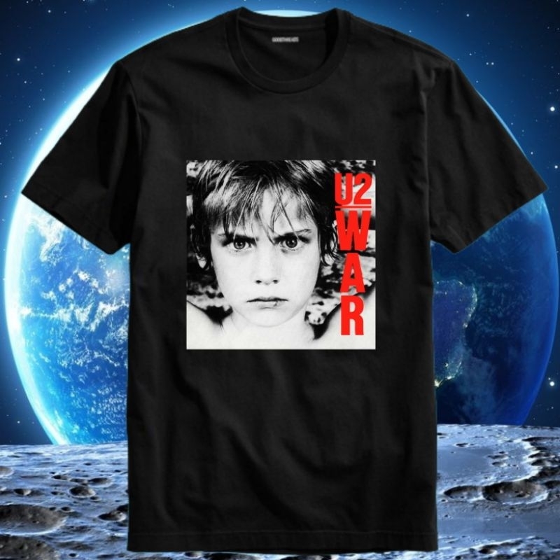 Baju Kaos Tshirt Pria Laki Cowok Cewek Unisex Band U2 Bono War Songs of Ascent October Zooropa How t