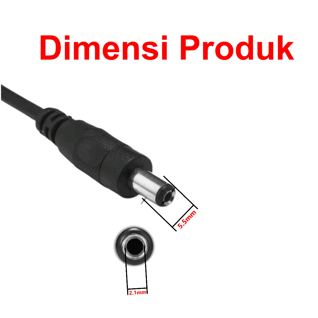 [HAEBOT] DC Jack Male 5.5mm 2.1mm Power Supply Mini Socket Penghubung Konektor Slot Lubang Laki Connector 5.5 mm 2.1 mm CCTV