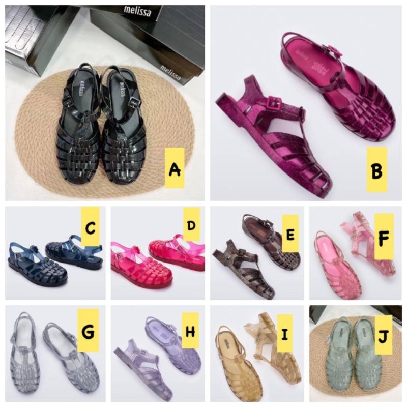 READY STOCK MINI MELISA FLAT SHOES. mini melissa x collina strada. sepatu jelly melissa x collind st